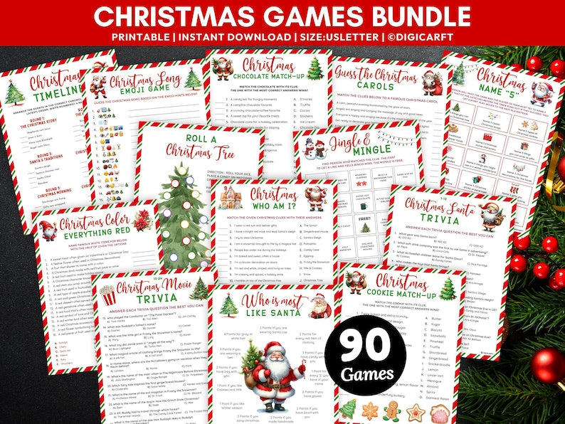 Merry Moments: 90 Printable Christmas Games