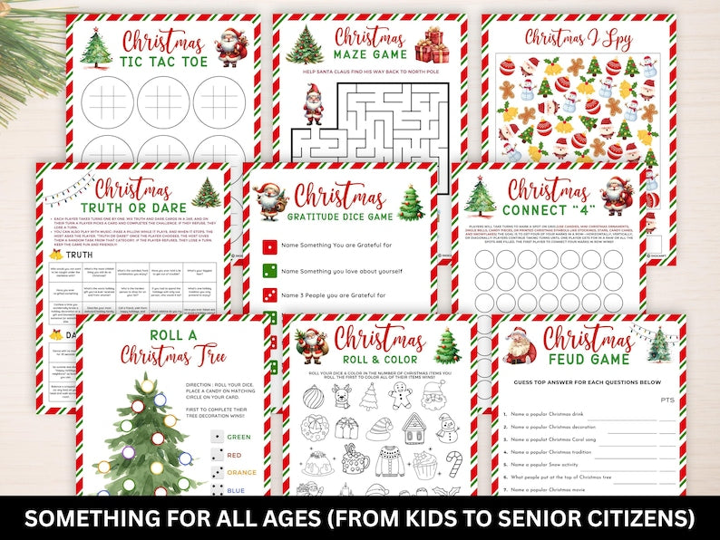 Merry Moments: 90 Printable Christmas Games