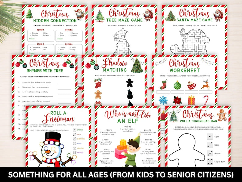 Merry Moments: 90 Printable Christmas Games